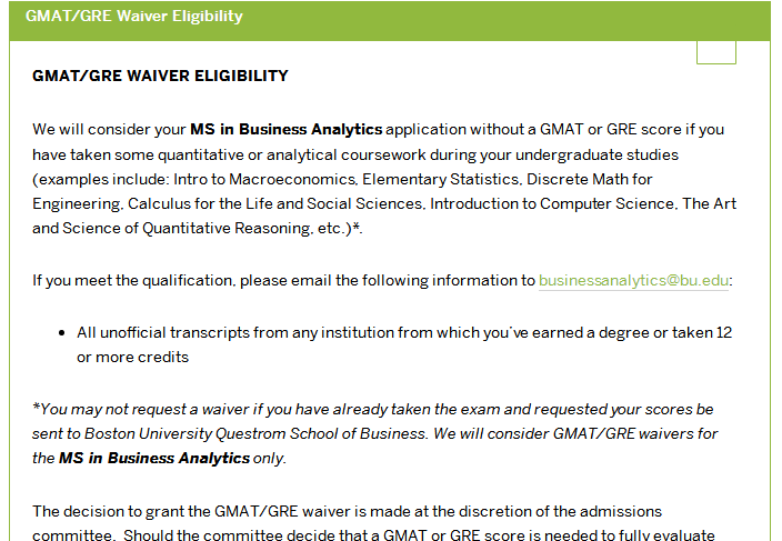 不用考GRE/GMAT也能申请的商业分析 不用考GRE/GMAT也能申请的商业分析