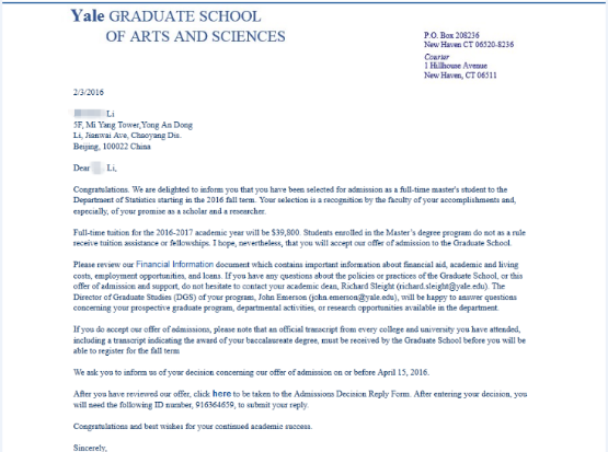 没有托福能被耶鲁大学硕士录取的原因竟然是因为这些？