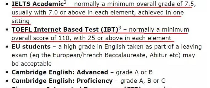重要消息：牛津部分专业降低雅思要求！