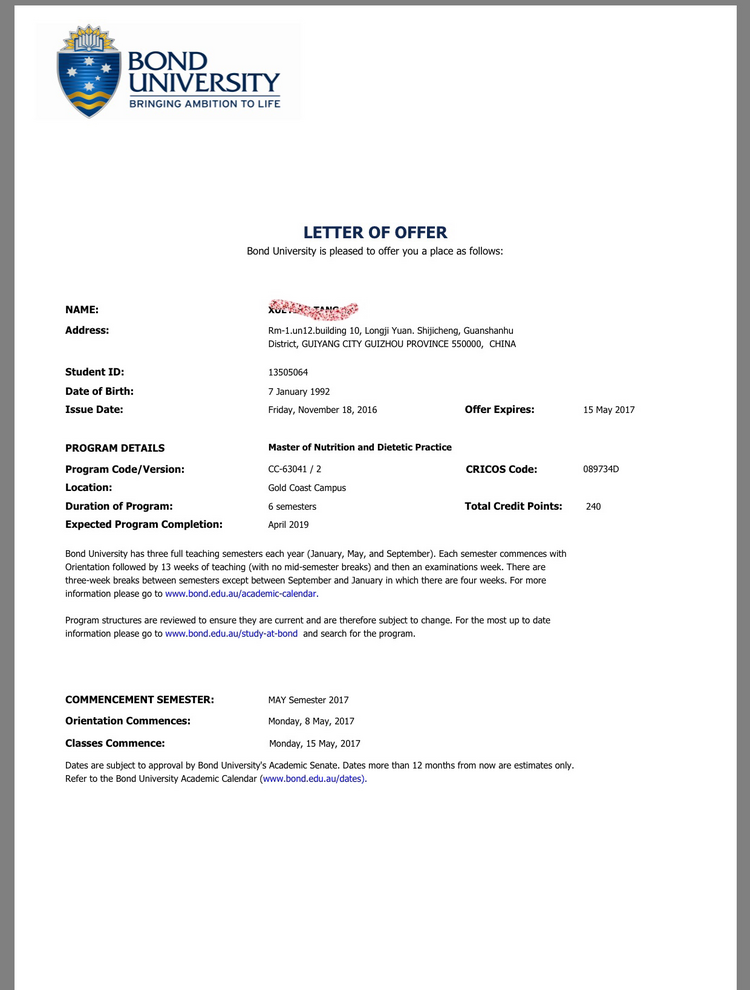 名师助力学生在悉尼大学被拒后再次圆梦