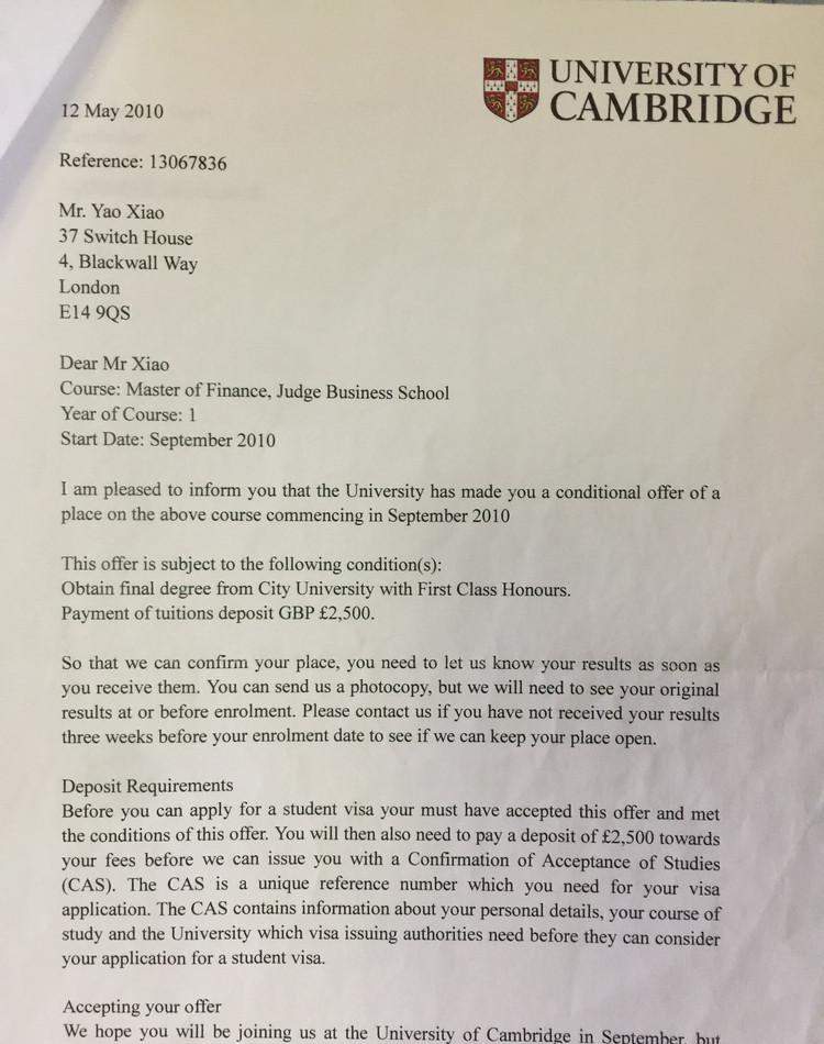 高端申请组萧尧老师英国案例大全