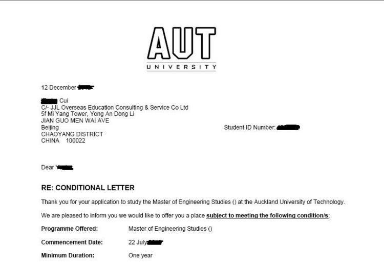 圆梦奥克兰大学又一成功案例