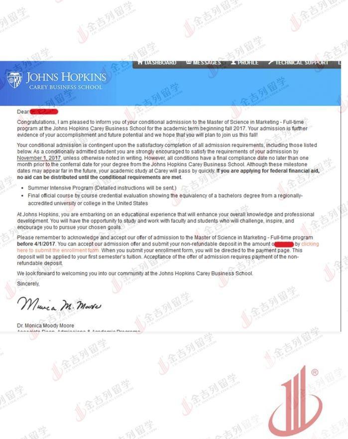 综排10约翰霍普金斯大学市场营销硕士士录取案例