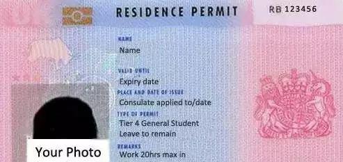 英国临时身份证  BRP