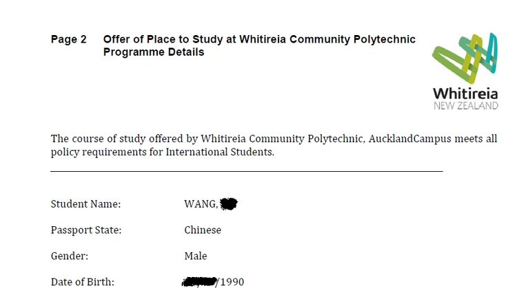 英国拒签学生圆梦新西兰案例