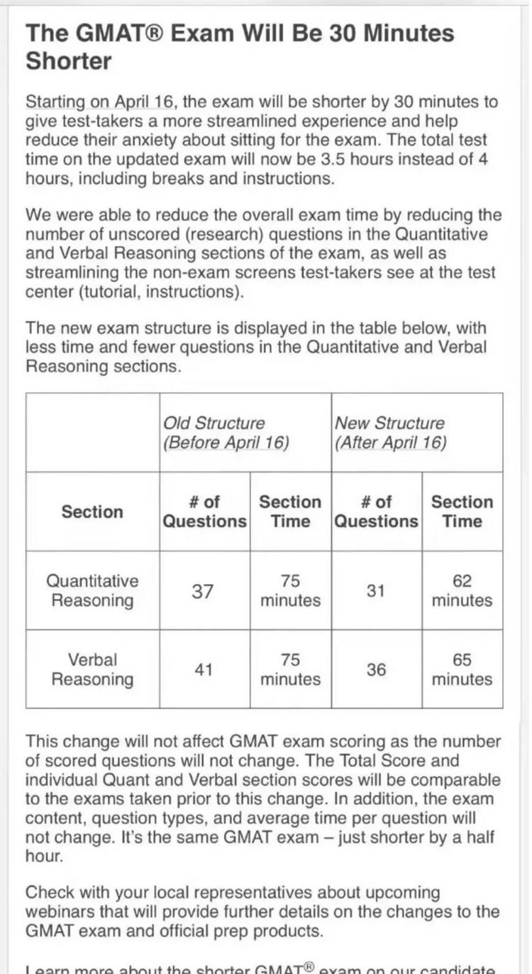 GMAT考试缩减半小时，变简单了吗？