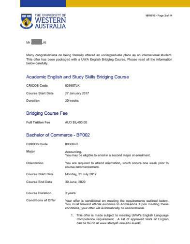 澳洲留学：985肄业入读澳洲八大名校！